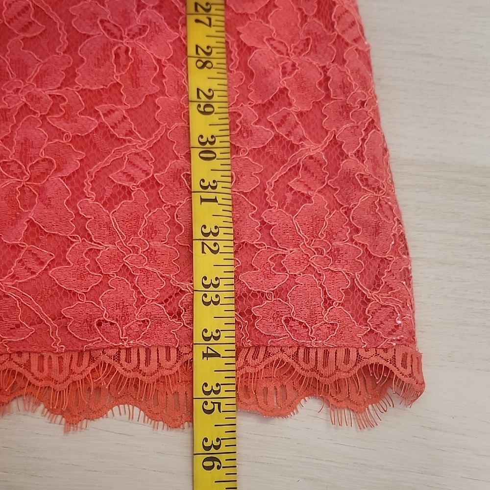 DIANE VON FURSTENBERG Zarita lace coral bodycon cocktail dress - Picture 16 of 16
